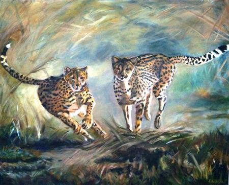 The Chase - 102 x 90cm - £150