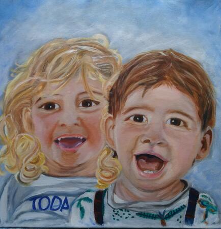Joy and Laughter (commission) - SOLD