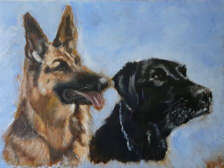 Bob and Lola - 41 x 30cm - £50.00