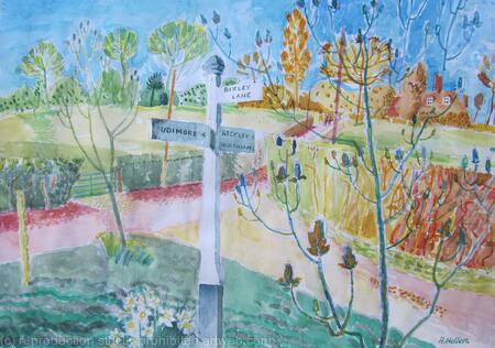 Rural Signpost, Spring Morning