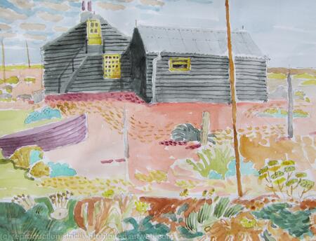 Derek Jarman's Cottage and Boat, Dungeness