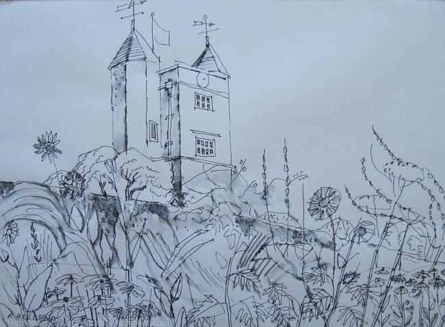 Sissinghurst Flower Border and Tower