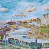 Rye Estuary with Houses and Boats