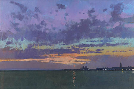 Distant Lights,Evening Crespuscule.Venice