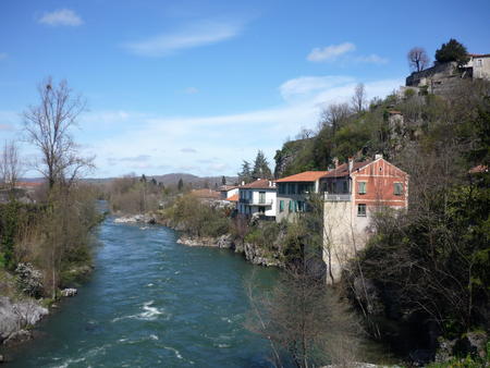 St Lizier from the Bridge - Towards Loup