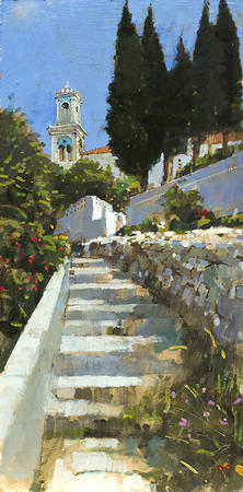 Steps to the Blue Church, Samos