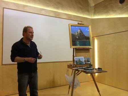 Completed painting in frame