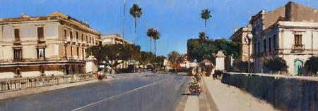 View across the Bridge, Corso Umberto I, Syracuse