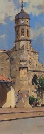 Church tower of St Etienne, Le Mas-d'Azil. France