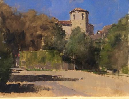 Summer Morning. Entrance to the Palais d'Evecques. St Lizier