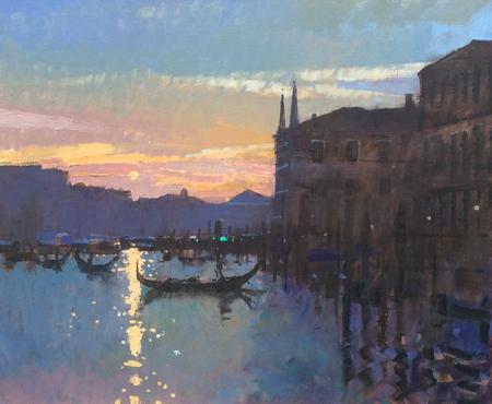Winter Sunset on the Grand Canal, Venice