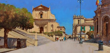 Piazza Municipio, Towards Porta Reale, Noto, Sicily