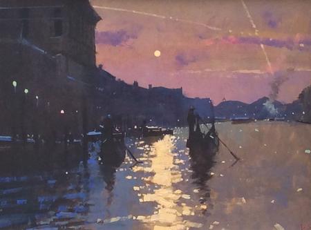 The Two Gondolas, Sunset on the Grand Canal