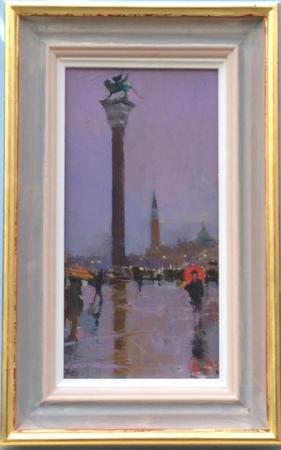 The Red Umbrella, Piazetta in the Rain