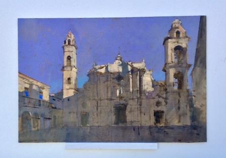 Plaza de Catedral. Early morning shadows, Havana