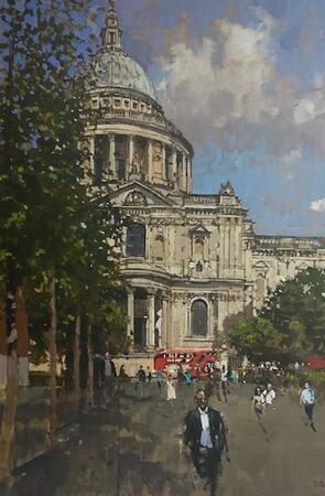 St Paul's from Peter's Hill and Sermon Lane