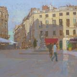 Fountain, Cafe, Awnings, Bordeaux