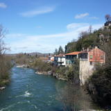 St Lizier from the Bridge - Towards Loup