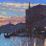 Two Gondolas, Sunset, Venice