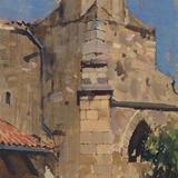 Church tower of St Etienne, Le Mas-d'Azil. France