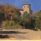 Summer Morning. Entrance to the Palais d'Evecques. St Lizier