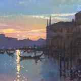 Winter Sunset on the Grand Canal, Venice