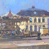 Carousel and Hotel de Ville, Honfleur