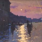 The Two Gondolas, Sunset on the Grand Canal