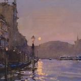 Reflections, the setting sun, Venice