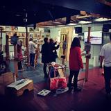 Students at Dulwich - snug on a cold winters day