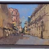 Obispo - View from Plaza de Armad, Havana - Oil Sketch