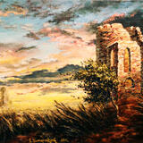 Agony of storm will never hide the sun! Original painting by Irina Sumanenkova