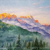 Mysterious Alps. Original painting by Irina Sumanenkova