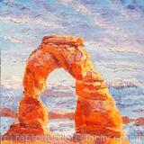 Colorful Delicate Arch. Original painting by Irina Sumanenkova