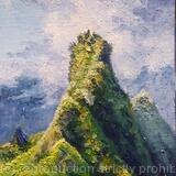 Hawaiian green spire. Original painting by Irina Sumanenkova