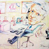 40th Birthday caricature of an entrepreneur