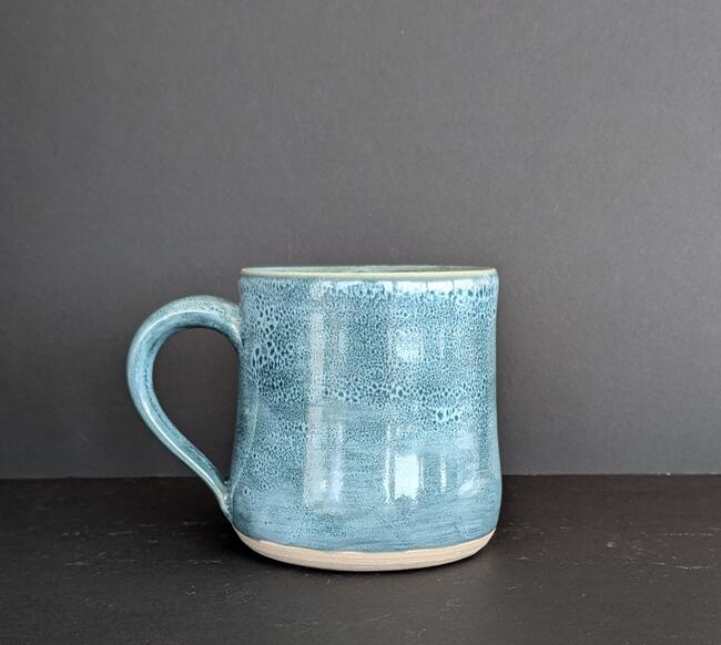 Dappled blue tea mug