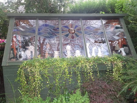 Shed stained glass window 