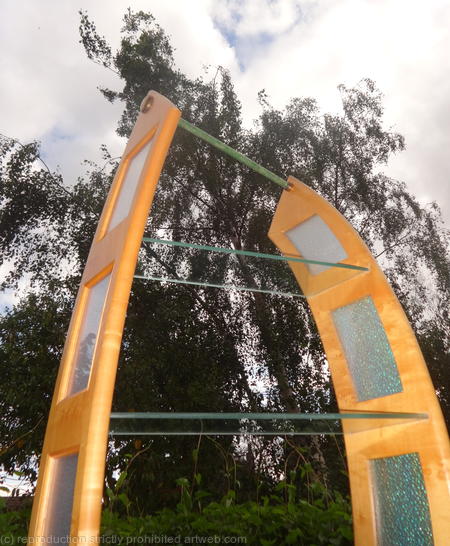 Sycamore & glass display stand