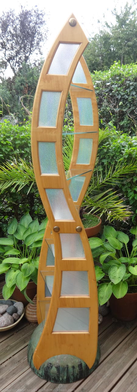 Sycamore & glass display stand