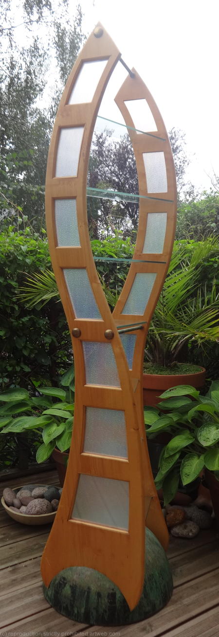 Sycamore & glass display stand