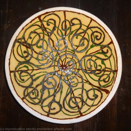 Medium yellow 'Scribble' bowl