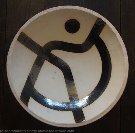 Medium white 'Ski' bowl