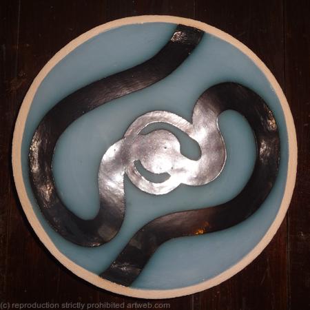 Medium teal 'Knot' bowl