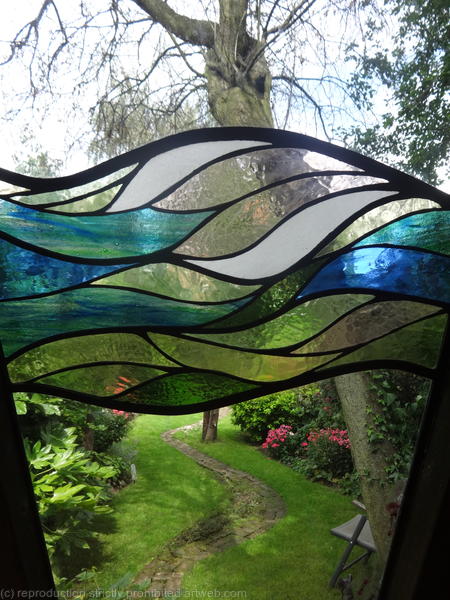 'Spring' shed glass panel