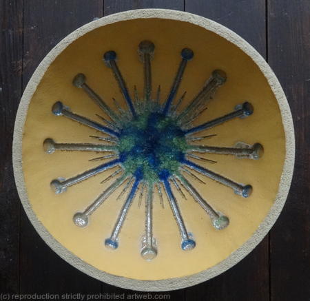 Large yellow 'Sunburst' bowl