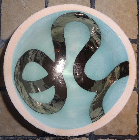 Small turquoise 'Sprouting' bowl