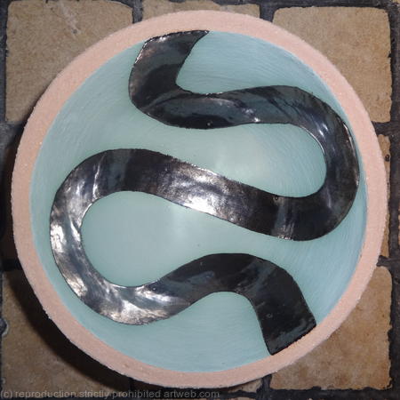 Small turquoise 'river' bowl