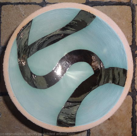 Small turquoise 'limbo' bowl