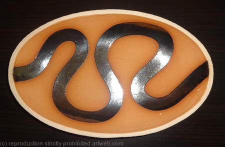 Terracotta 'river' dish